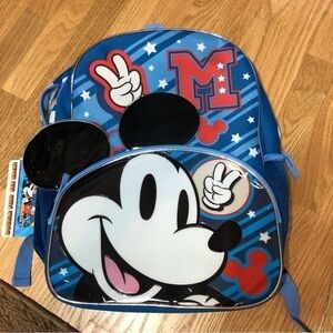 Disney Mickey Mouse Backpack Book Bag NEW Blue Kids